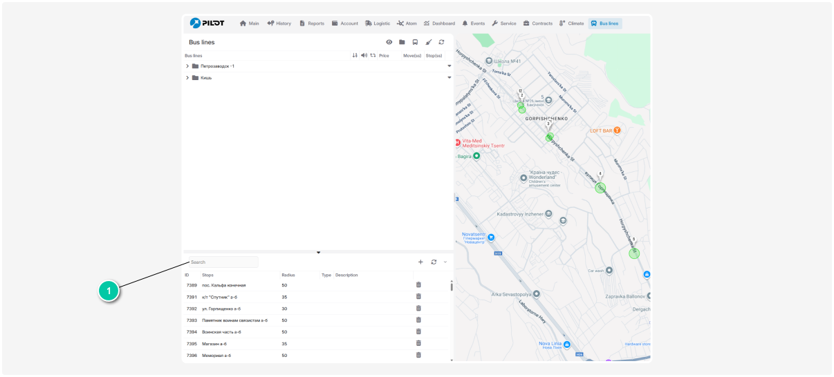 How to add stops